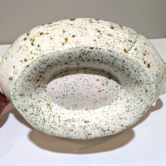 Vintage Splatter Abstract Cookery Crock Serving Turine Dish 1966 - Picture 4 of 15